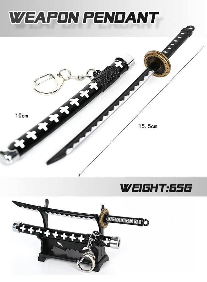 GROIC 6-Piece Mihawk Hawkeye Trafalgar Law Sword Anime One Piece Model Metal Sword Knife Set For Kids - Image 3