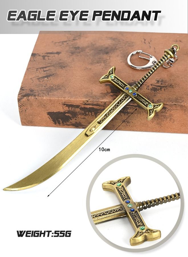 GROIC 6-Piece Mihawk Hawkeye Trafalgar Law Sword Anime One Piece Model Metal Sword Knife Set For Kids - Image 4