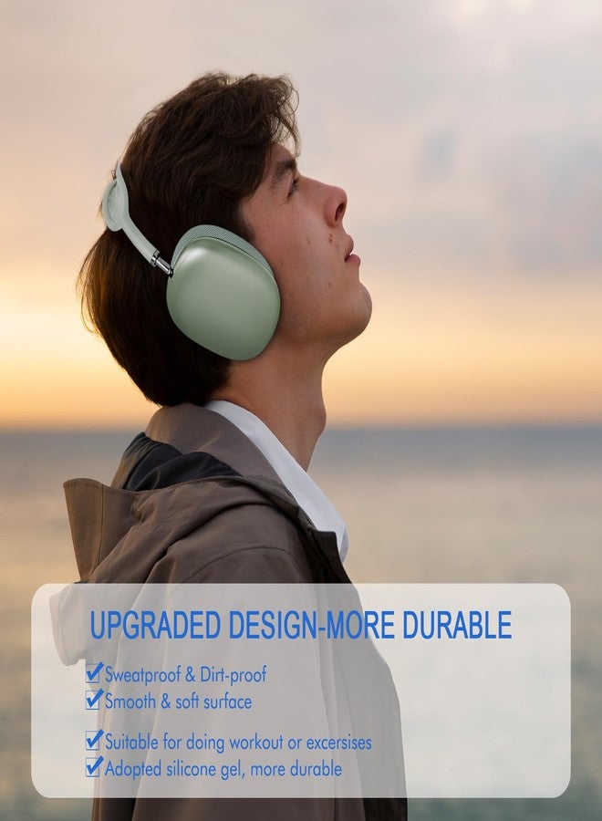 G GVOEARS وسائد أذن بديلة من GVOEARS لسماعات AirPods Max - غطاء مطوّر لسماعات Apple AirPods Max، وسادة أذن مقاومة للعرق (أخضر) - Image 5