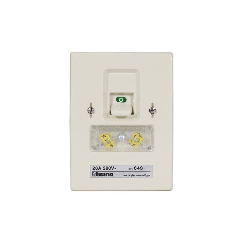 Bticino inside wall 3 phase ivory air conditioner 26A switch - Image 1