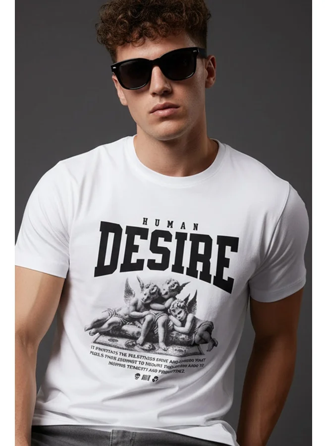 Veirdo Veirdo® Men's T-Shirt Regular Fit Round Neck Pure Cotton Half Sleeve Graphics Printed T-Shirt Different Size Range (V99_DISR_WT_XL)