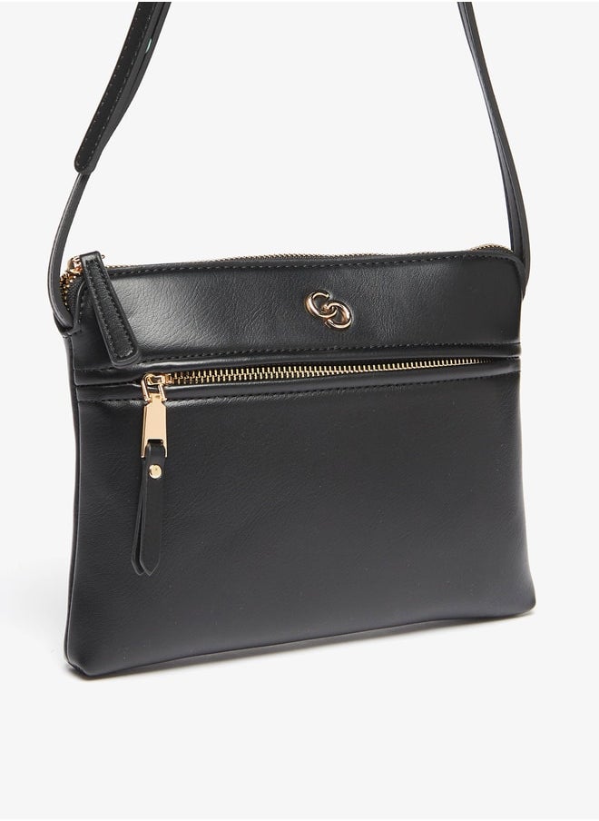 Celeste Women All-Over Monogram Print Crossbody Bag with Adjustable Strap  - Image 2