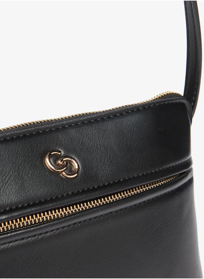 Celeste Women All-Over Monogram Print Crossbody Bag with Adjustable Strap  - Image 3