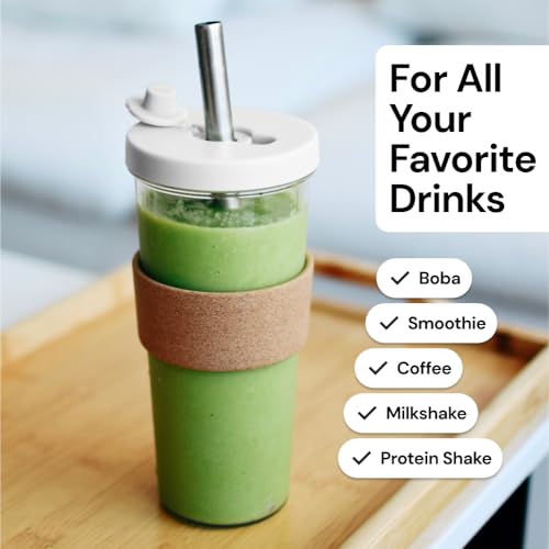 Dodoko Reusable 24 oz Boba Cup and Straw - White - Image 5