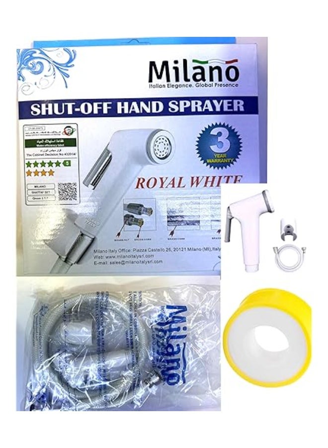 ميلانو رشاش ميلانو اليدوي ذو اللون الأبيض الملكي