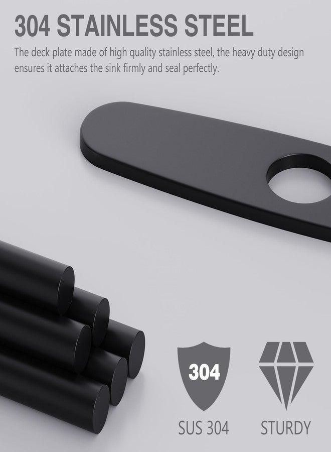 GIMILI 10 Inch Hole Cover Deck Plate Escutcheon for Kitchen Sink Faucet Single Hole Matte Black - Image 3