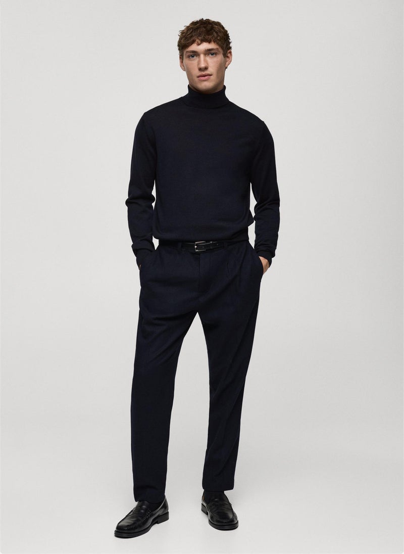 Mango Man Merino Wool Perkins Zip Pullover Sweater  - Image 4