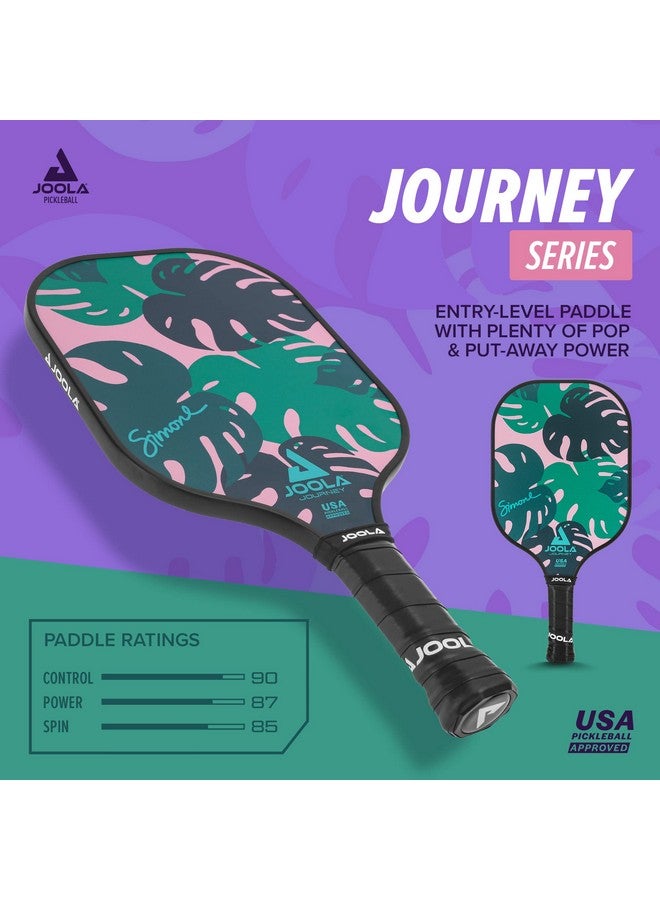 جولا مضرب بيكلبول JOOLA Journey - خفيف الوزن مع سطح من الجرافيت المصنوع من الألياف الزجاجية، وتحكم متزايد، وتصميمات متعددة - معتمد من USAPA - Image 2