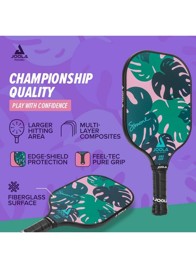 جولا مضرب بيكلبول JOOLA Journey - خفيف الوزن مع سطح من الجرافيت المصنوع من الألياف الزجاجية، وتحكم متزايد، وتصميمات متعددة - معتمد من USAPA - Image 5