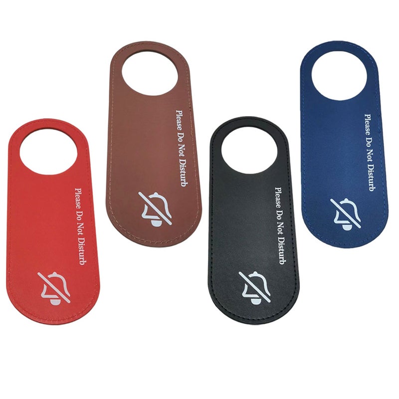 4pcs Please Do Not Disturb Warning Door Sign Hotel Door Indicator Double Side Hanging Door Sign - Image 3