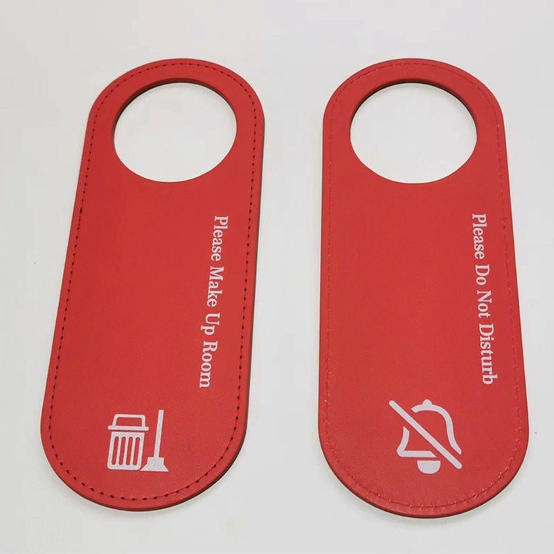 4pcs Please Do Not Disturb Warning Door Sign Hotel Door Indicator Double Side Hanging Door Sign - Image 4