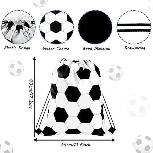 Shappy 12 Pcs 17 Inch Soccer Style Drawstring Bag Sports Ball Backpack Drawstring Sack Cinch Bags for Team Gift Party Favors - Image 2