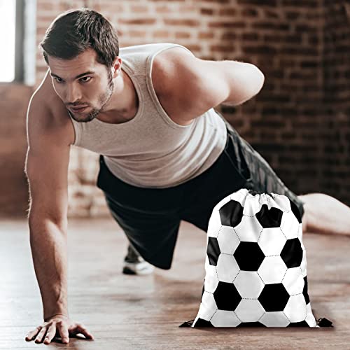 Shappy 12 Pcs 17 Inch Soccer Style Drawstring Bag Sports Ball Backpack Drawstring Sack Cinch Bags for Team Gift Party Favors - Image 5