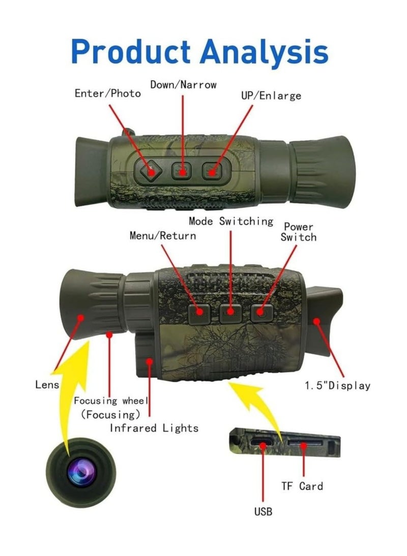 General Night Vision Goggles 4K digital infrared binoculars, rechargeable night vision device, with 7 levels  - Image 3