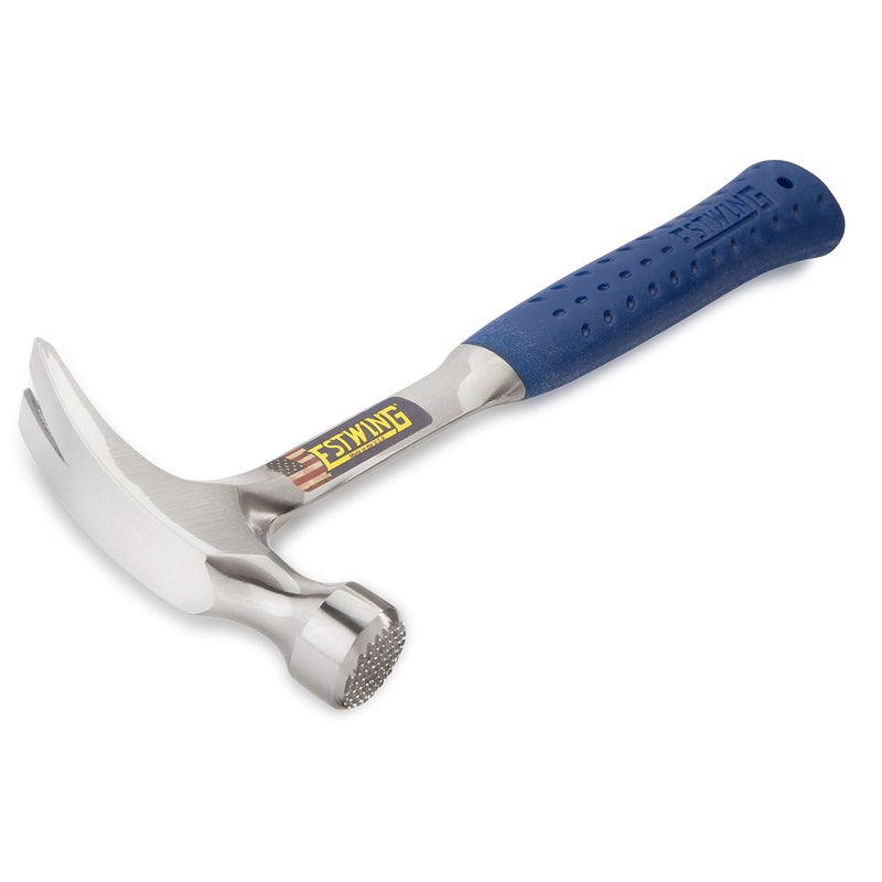 ESTWING Framing Hammer - 20 oz Straight Rip Claw with Milled Face & Shock Reduction Grip - E3-20SM - Image 2