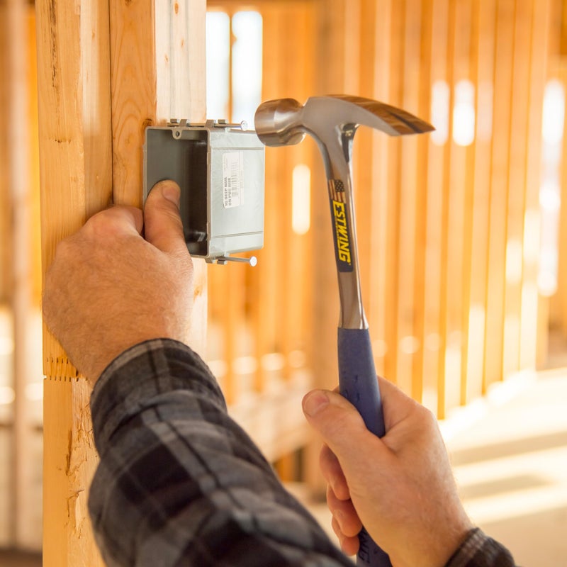 ESTWING Framing Hammer - 20 oz Straight Rip Claw with Milled Face & Shock Reduction Grip - E3-20SM - Image 5