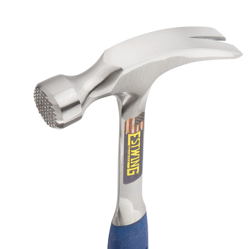 ESTWING Framing Hammer - 20 oz Straight Rip Claw with Milled Face & Shock Reduction Grip - E3-20SM - Image 3