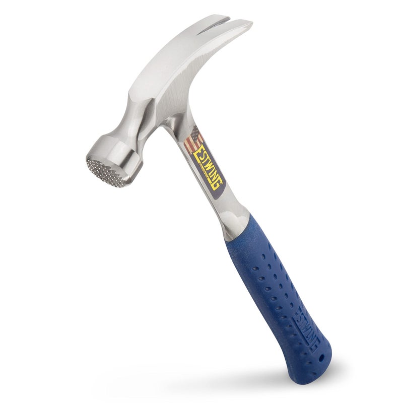 ESTWING Framing Hammer - 20 oz Straight Rip Claw with Milled Face & Shock Reduction Grip - E3-20SM - Image 1