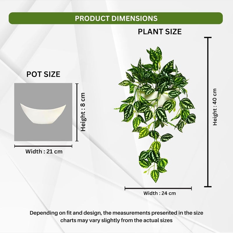 fancymart Elegant Artificial Plant Falling Leaves with Pot for Home & Office Decor – Versatile Potted Plant for Tabletop, Shelves, or Hanging Display - Image 3
