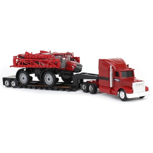 ERTL 164 Case IH Patriot 4350 Sprayer Semi with Lowboy Trailer 44379 - Image 5