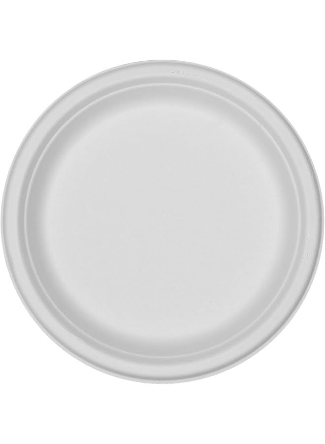 بروماس أطباق للاستخدام مرة واحدة مصنوعة من لب قصب السكر الصديق للبيئة - 260 مم، 10 قطع