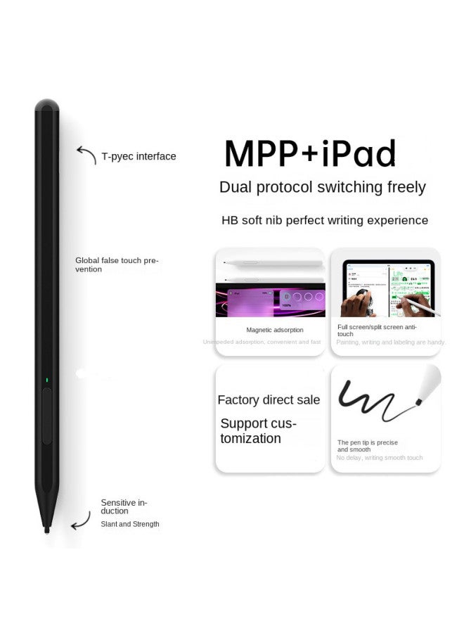 UOGIC Dual-protocol Stylus Compatible With Microsoft Surface And Ipad Tablets Anti-mistouch Dual-use Handwriting Pen - Image 1