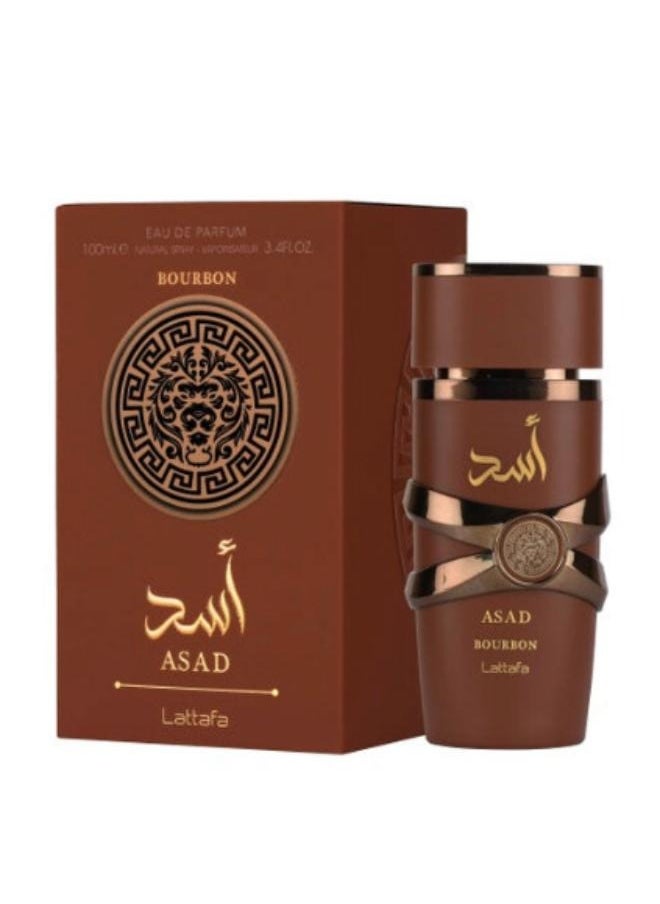 Lattafa Men's Asad Bourbon EDP Spray 3.4 oz Fragrances  - Image 1