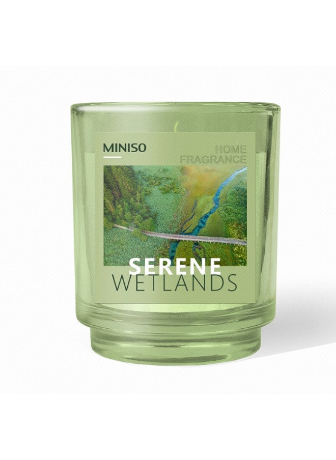 Miniso MINISO Wonderful Trip Series Scented Candle (Wetland) – Relaxing Aromatherapy Candle, Natural Soy Wax, Refreshing Aquatic Fragrance, Home Décor, Ideal for Meditation, Relaxation, Gifts 