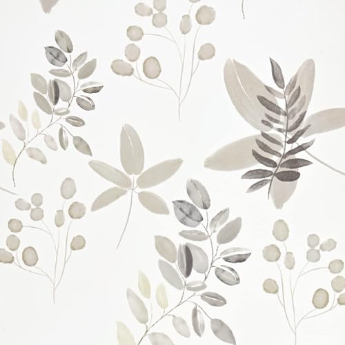 Caltero Beige Floral Peel and Stick Wallpaper - 17.3''118'' Olive Eucalyptus Leaves Removable Floral Contact Paper for Cabinets and Walls - Image 1