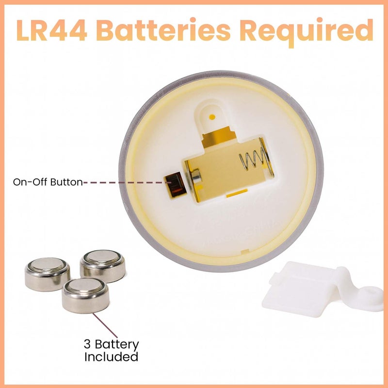 Go Hooked شموع عمودية LED أكريليك - عبوة من 3 قطع - أضواء مؤقتة متلألئة بدون لهب لتزيين المنزل، بوجا، ديوالي وهدايا | أحجام مختلفة (صغيرة، متوسطة، كبيرة) | تعمل بالبطارية، خالية من الدخان - Image 4