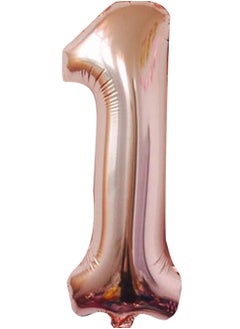 Brain Giggles Brain Giggles 40 Inch Rose Gold Number 1 Foil Balloon  - Image 1