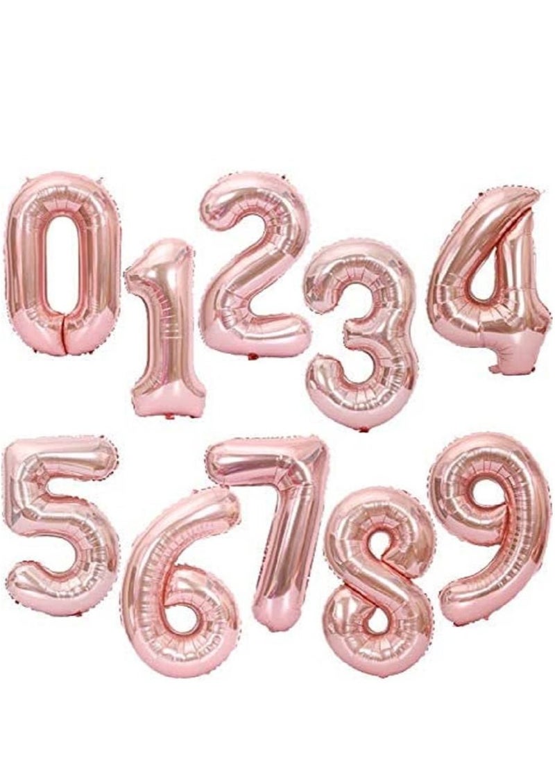 Brain Giggles Brain Giggles 40 Inch Rose Gold Number 1 Foil Balloon  - Image 2