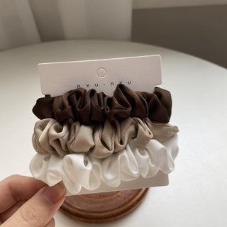 Korean Silky Satin Hair Ties Elegant French Simple Scrunchies E coffee apricot White - pzsku/ZB459F29F5BCE7F47133CZ/45/1746233449/37a62364-e66c-4451-b899-1839f3b959ec