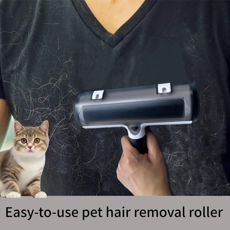 KASTWAVE Roller Pet Hair Remover Lint Brush with Self-Cleaning Fur Bin and Ergonomic Handle for Furniture Couch Carpet Car Seat Bedding Clothes Multi-Surface Dog Cat Hair Removal Tool - Image 3