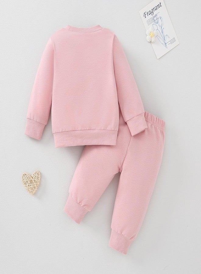 Twosya Toddler Girl Fall Winter Clothes Baby Crewneck Floral 3D Embroidery Sweatshirts Pants Set Long Sleeve Outfits Set - Image 3