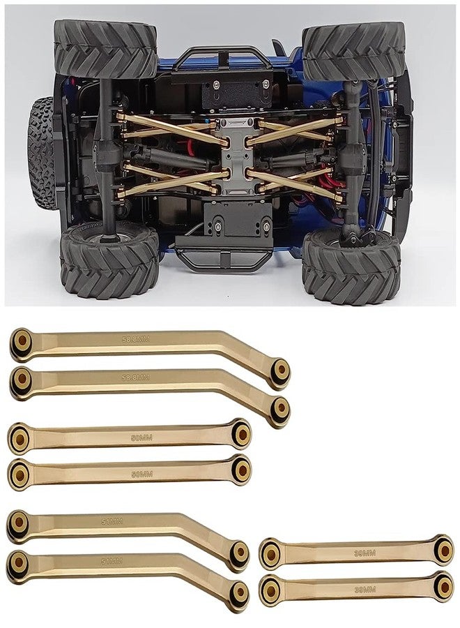 RCLIONS Higher Extra Clearance RC Links Linkage Set for 1/24th Axial SCX24 Bronco C10 JLU CRC RC Crawler Car Upgrades Parts (Gold) - Image 1