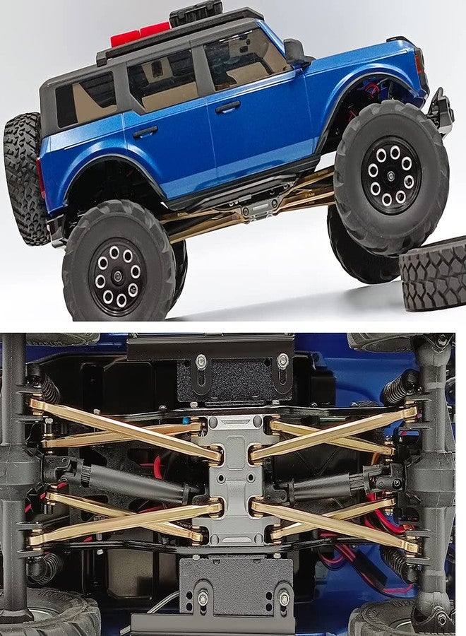 RCLIONS Higher Extra Clearance RC Links Linkage Set for 1/24th Axial SCX24 Bronco C10 JLU CRC RC Crawler Car Upgrades Parts (Gold) - Image 4