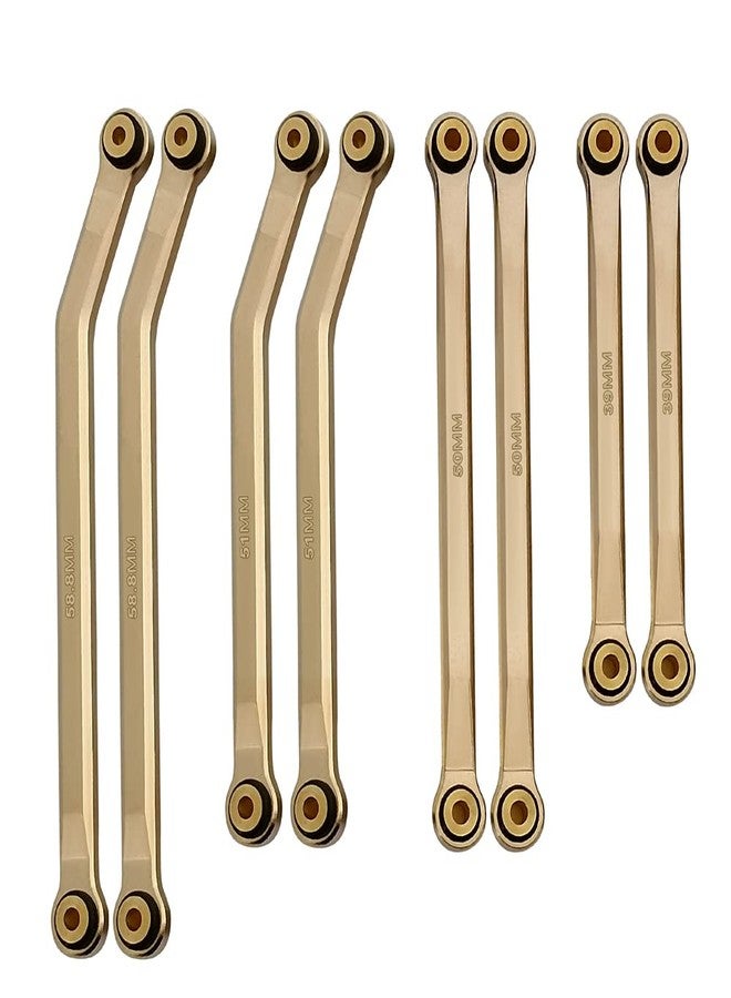 RCLIONS Higher Extra Clearance RC Links Linkage Set for 1/24th Axial SCX24 Bronco C10 JLU CRC RC Crawler Car Upgrades Parts (Gold) - Image 2