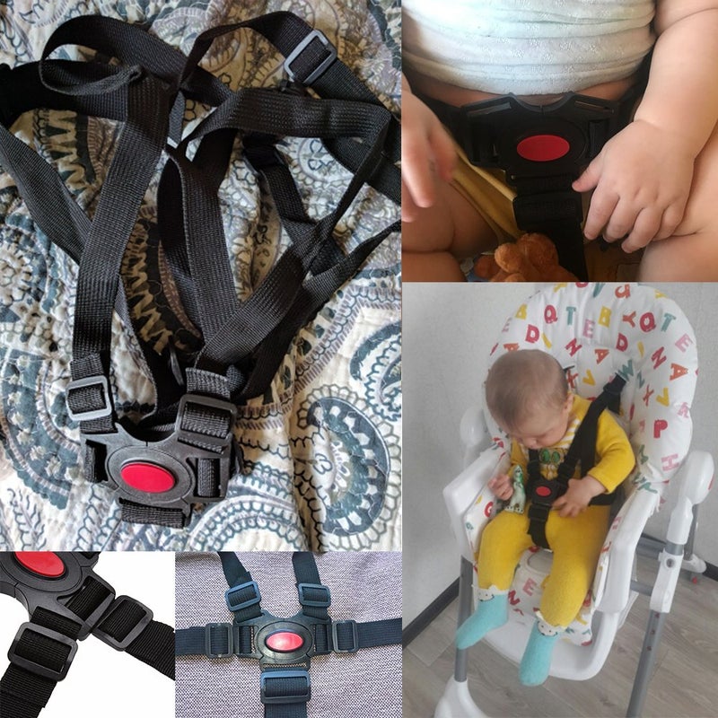 AT Seat Belt by AT,5/3/2 Point Adjustable for Baby Kid Safe Strap for Stroller High Chair (Include Shoulder Pads & Guarding Pad) - Image 3