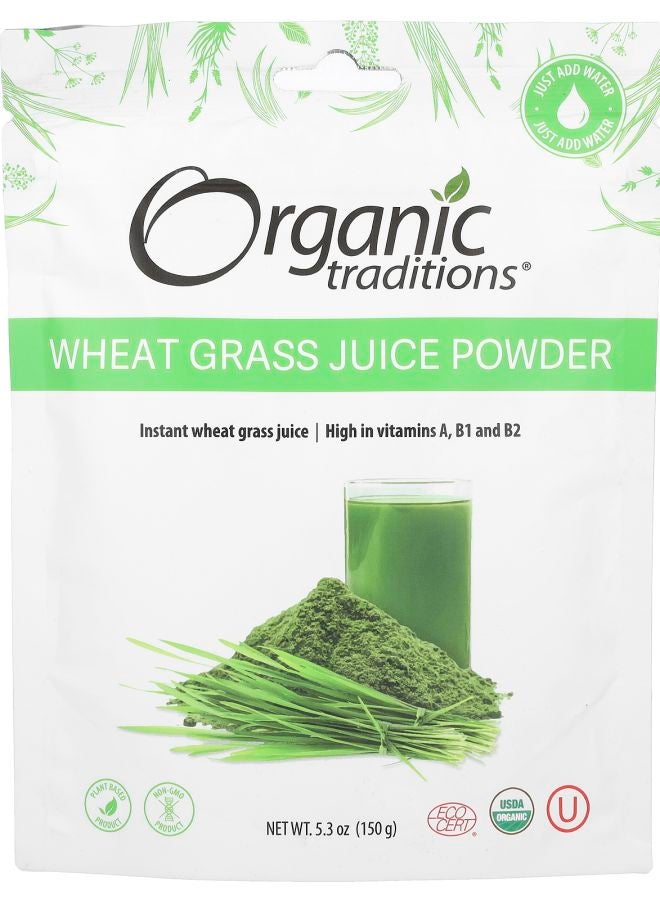 Organic Traditions Wheat Grass Juice Powder  5.3 oz (150 g)