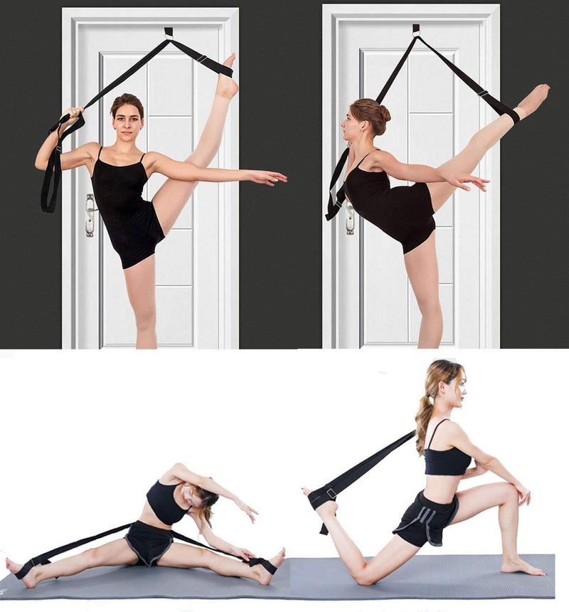 Price Xes Adjustable Leg Stretcher Lengthen Ballet Stretch Band - Easy Install on Door Flexibility Stretching Leg Strap Great Cheer Dance Gymnastics Trainer Stretching Equipment Taekwondo Training - Image 2