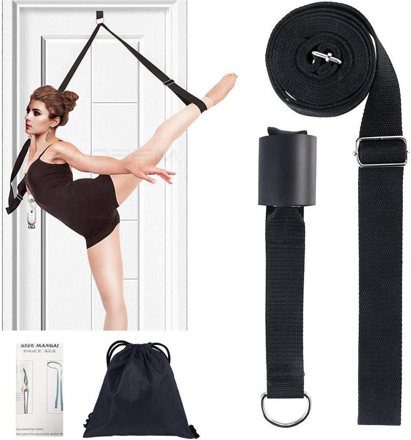 Price Xes Adjustable Leg Stretcher Lengthen Ballet Stretch Band - Easy Install on Door Flexibility Stretching Leg Strap Great Cheer Dance Gymnastics Trainer Stretching Equipment Taekwondo Training - Image 1