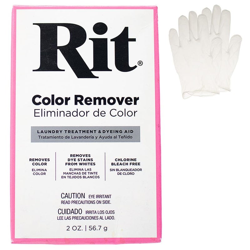 Craft County All Purpose Concentrated Rit Dye Powder Single Pack with Plastic Gloves for Clothing, DÃ©cor, and Crafts â€“ Color Remover - Image 1