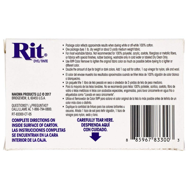 Craft County All Purpose Concentrated Rit Dye Powder Single Pack with Plastic Gloves for Clothing, DÃ©cor, and Crafts â€“ Color Remover - Image 2