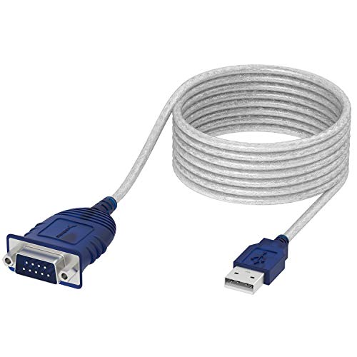 SABRENT USB 2.0 to Serial (9 Pin) DB 9 RS 232 Converter Cable, Prolific Chipset, Hexnuts, [Windows 10/8.1/8/7/VISTA/XP, Mac OS X 10.6 and Above] 10 Feet (CB-9PTF) - Image 1
