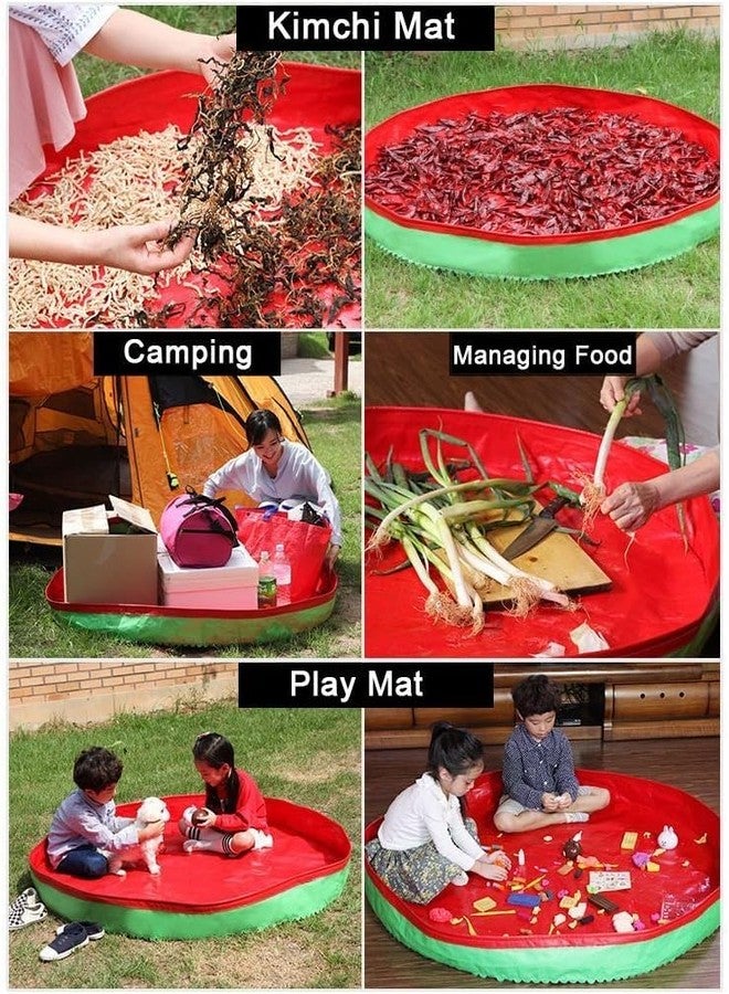 KitchenArt Multiful Mat, Korean Kimchi Mat(KimJang Mat), Kids Playmat, Camping Mat, Adhesion, More Powerful waterproof effect (55.1 inch/ 140cm Diameter, 6 inch/ 15cm height) - Image 2