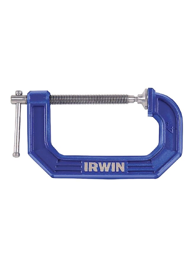 IRWIN - 100 Series C-Clamp Blue and Silver 1 x 1.125 Inch 225101ZR - Image 1