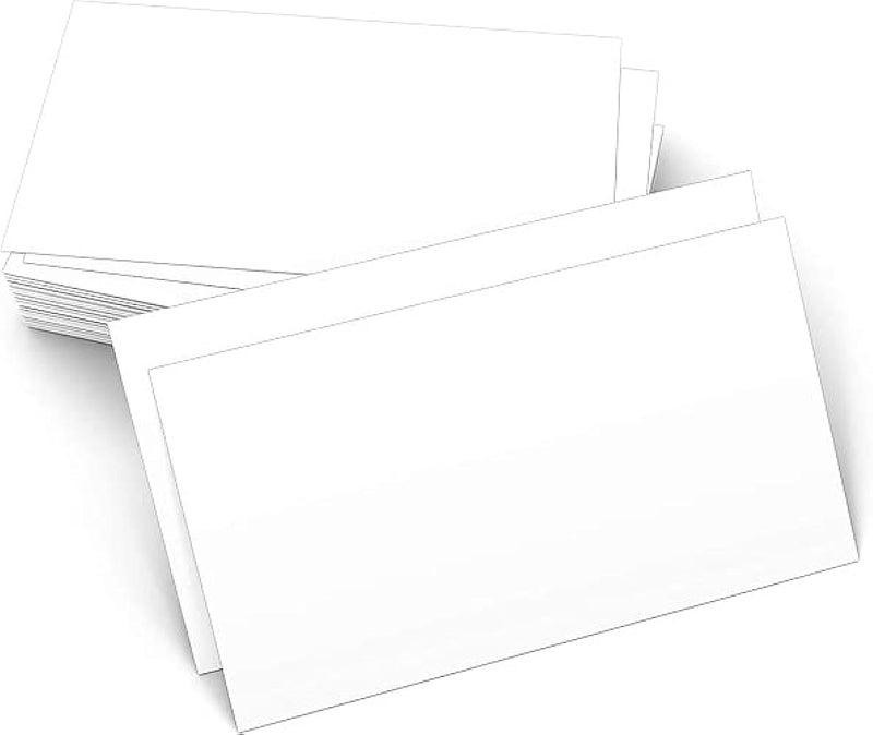 3 1/2 x 2 Blank White Business Cards (Set of 24) - Little Plain White Cards - Make Business Cards, Thank You Packaging Insert, Gift Favor Tag, Paper Craft - Stamp, Write, Draw