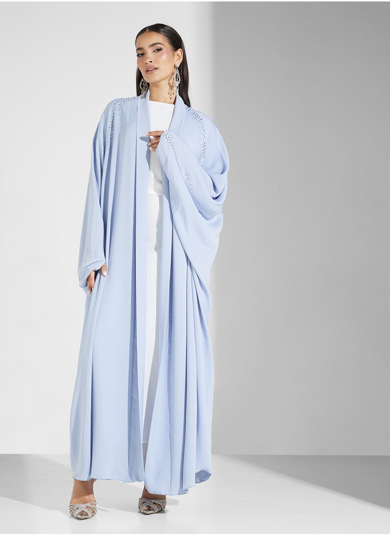 hayas closet Open Front Flared Sleeve Abaya  - Image 5