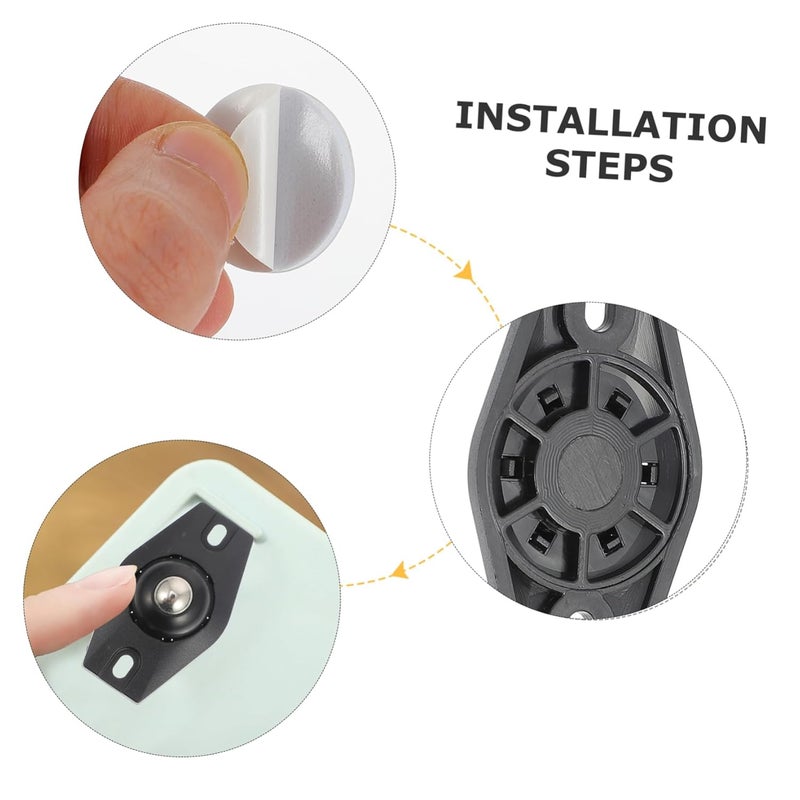 8Pcs Self Adhesive Wheels For Storage Box Mop Bucket Moving Cart Easy Installation - Image 3